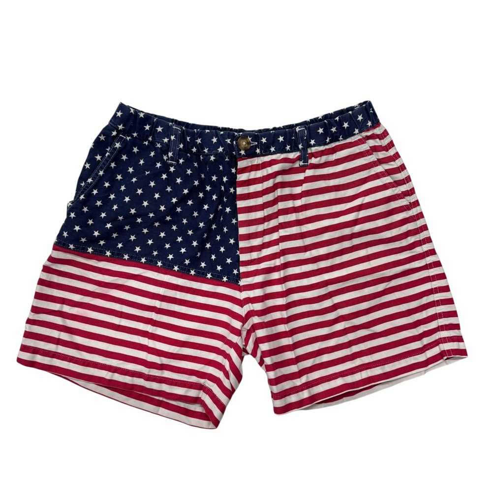 Chubbies The Mericas American Flag Shorts Men Large Red White Blue Stars Stripes